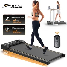 JAGJOG JT31 Portable Small Walking Pad Treadmill 15% Auto Incline Remote Control