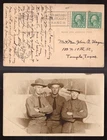 USA WW1 Military 1918 San Antonio Texas Aviators Real Photo Postcard to Temple