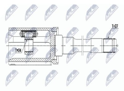 Original NTY Gelenksatz Antriebswelle NPW-BM-062 für BMW