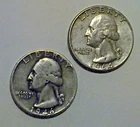 Lot of Two  Silver Quarters,  1946 and 1964