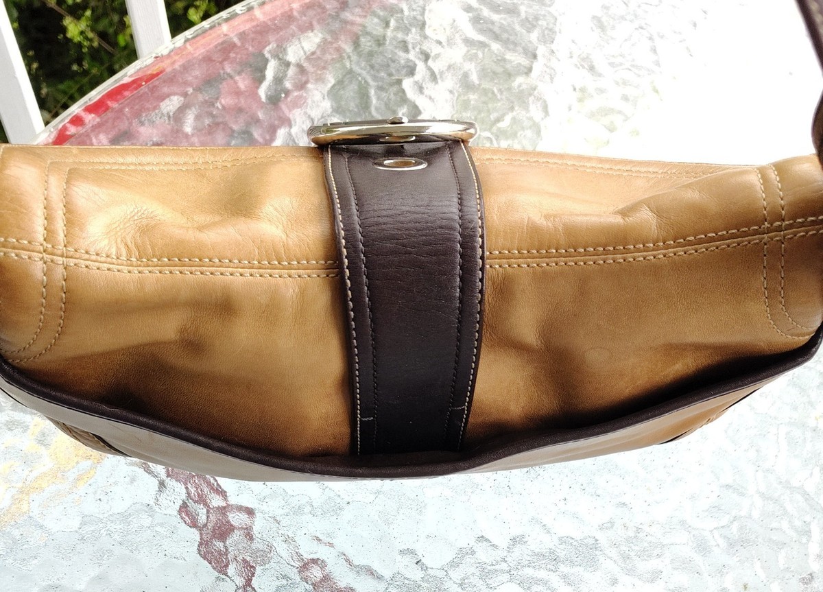 Coach F10910 MEDIUM Vintage Soho Y2K Camel & Brown Colorblock