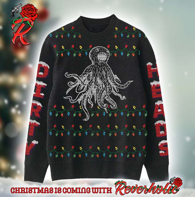 Dirty Heads 2025 Holiday Merch Octopus With Christmas Lights Ugly Sweater