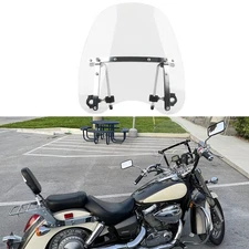 Large 19''x17'' Motorcycle Windshield Clear For Honda Shadow Aero VT 750 1100