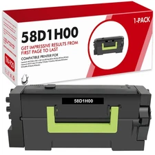 1 Pack 58D1H00 Toner Cartridge Compatible For Lexmark MS821n MS823n
