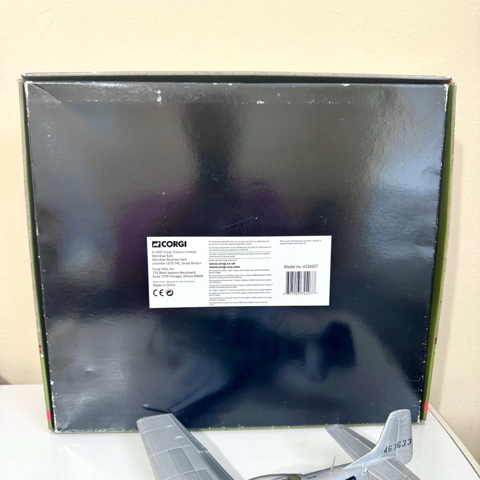 Corgi Aviation Flight Line P-51D Mustang Airplane 1:32 US34407 WW2  READ! 2005 - Image 3 of 4