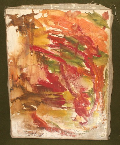 VINTAGE OIL PAINTING ABSTRACT EXPRESSIONISM - Picture 3 of 11