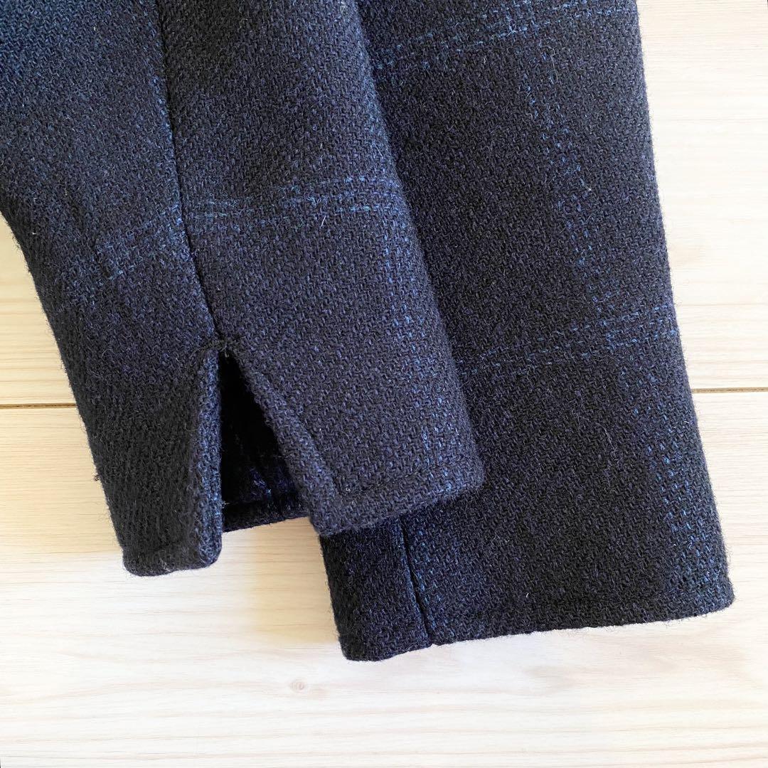 【極希少✨】45R × FOX BROTHERS 2way ロングコート 紺 M 極希少✨】45R × FOX BROTHERS 2way ロングコート 紺 M