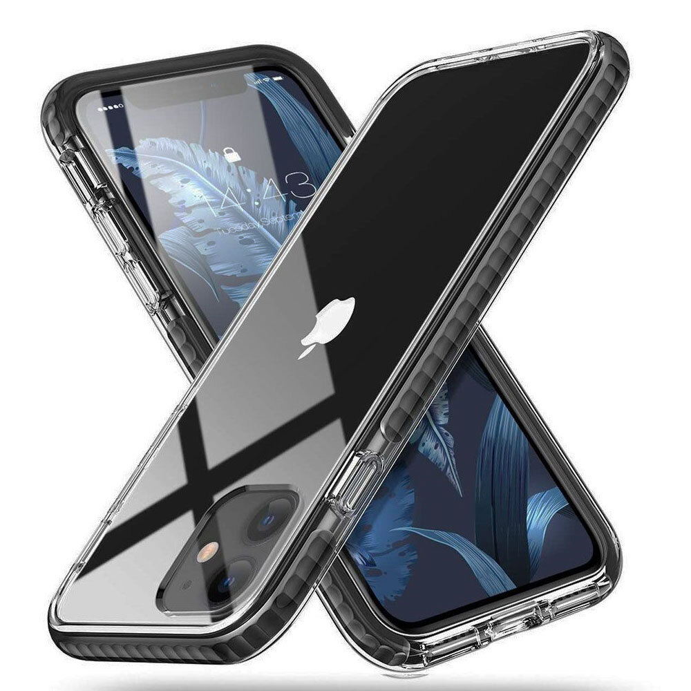 BlackTech Hybrid Case For iPhone 14 Pro Max Clear Back with