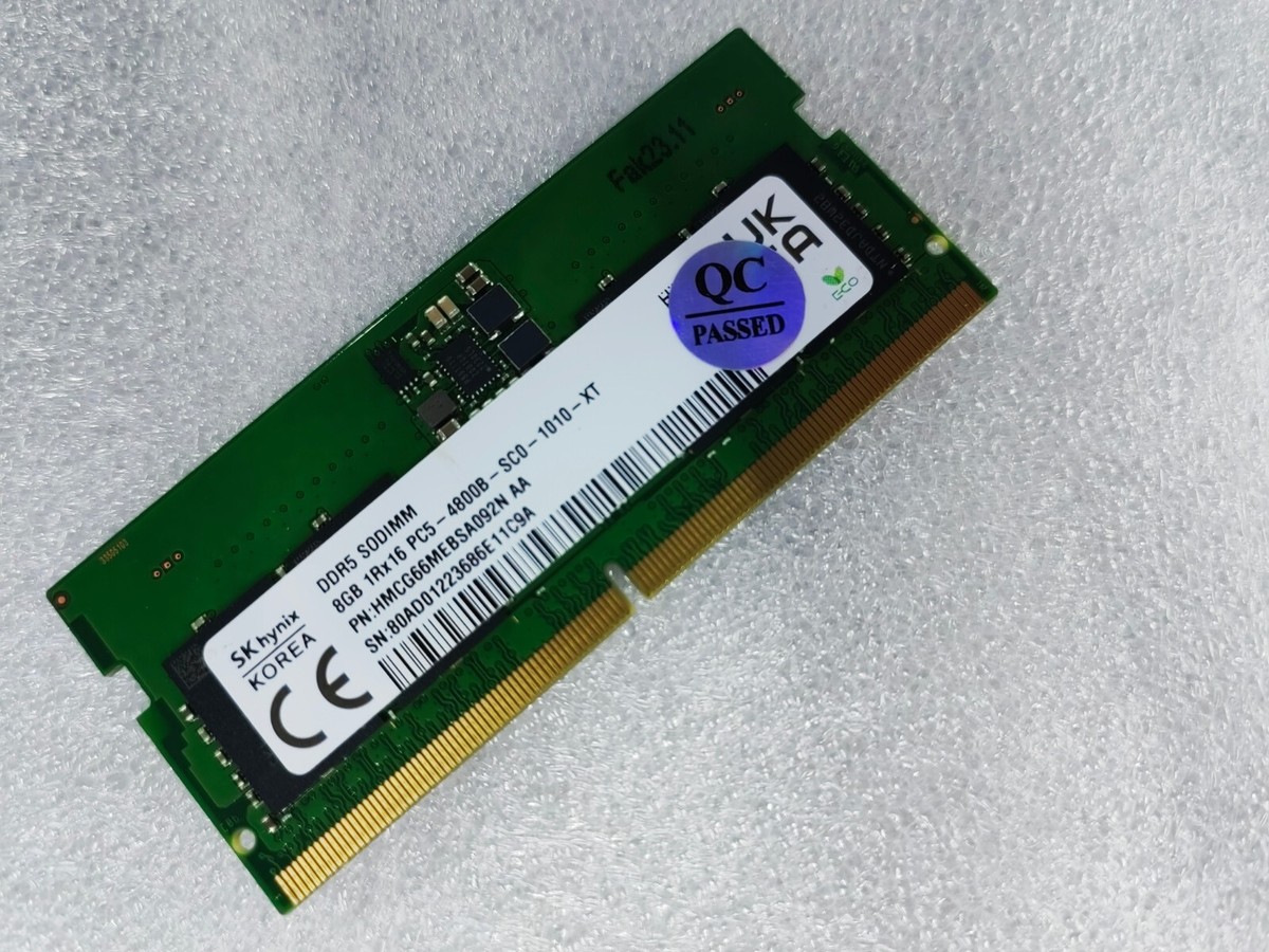 SK Hynix 8GB DDR5 Laptop SODIMM RAM4800MHz 1Rx16 PC5-4800B