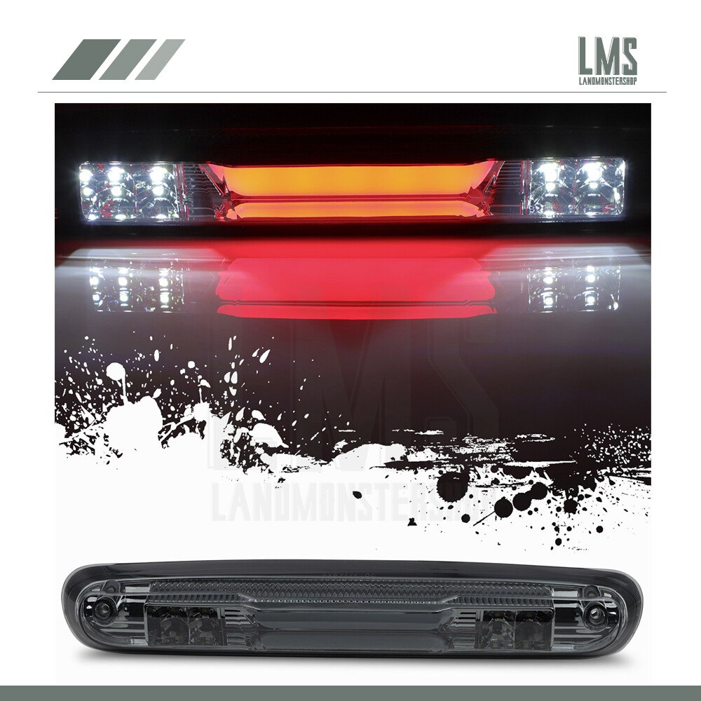 Smoked Third Brake Light Chrome Housing for 2007-2013 GMC Sierra
