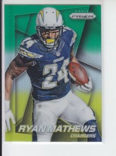 2014 Panini Prizm Ryan Mathews Green Yellow Parralel #125 Chargers