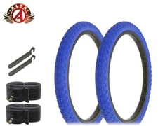 ALTALINE Bicycle TIRES 20" x 2.125" BLUE COMP III STYLE (2) TIRES,LEVERS, &TUBES