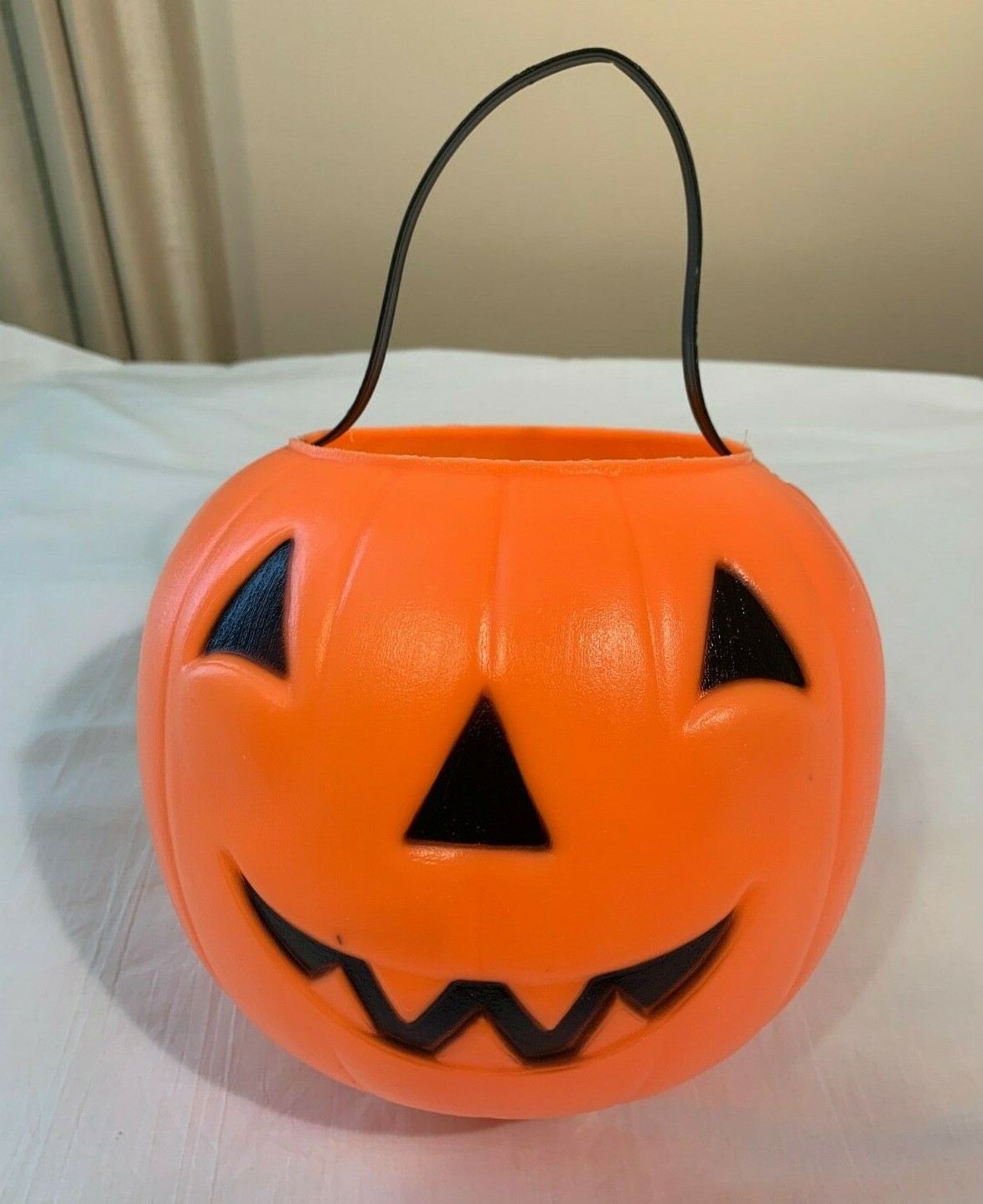 Halloween Blow Mold JOL Pumpkin Candy Pail Bucket Vintage 1980’s Empire