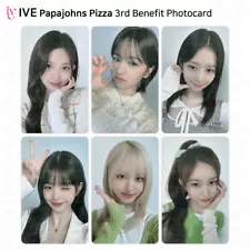 IVE X Papajohns 3rd Benefit PVC Photocard WONYOUNG YUJIN GAEUL LEESEO REI LIZ