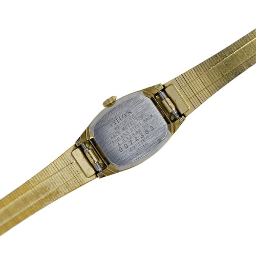 Citizen Quartz Ladies Gold Plated Black & Cream Dial Vintage 1990's Watch - Picture 6 of 10