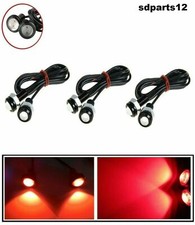 6x 12V LED Feux Rouge De Jour Plaque D'Immatriculation Yeux D'Aigle Auto Moto