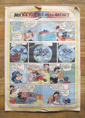 VTG 1951 MICKEY COMICS MAGAZINE~DONALD DUCK~IN FRENCH~WALT DISNEY