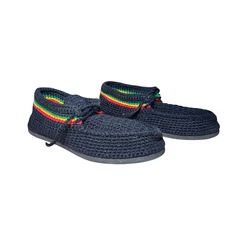 Rasta Shoes Livity Outernational Knitted Hemp Wool Black  Mens EU 41 US 8 Reggae