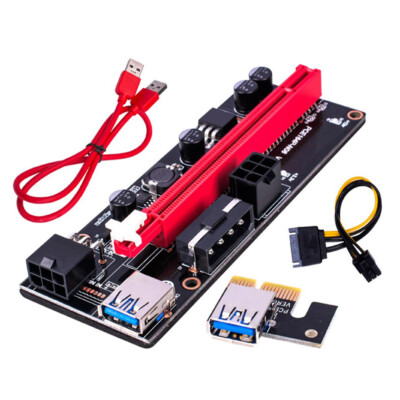 PCI Express Riser Card PCI-E 1X auf 16X Extender Adapter für GPU Mining Miner .