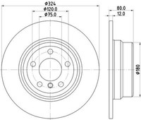 2X Hella 8DD 355 127-651 Bremsscheibe FüR BMW