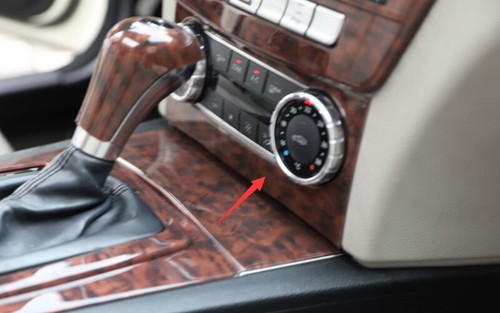 For Benz C-Class 2011-2014 Agate Wood Grain Center Console AC Switch Panel Trim - Picture 5 of 10