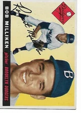 BASEBALL CARD - TOPPS 1955 - BROOKLYN DODGERS - BOB MILLIKEN - NO. 111