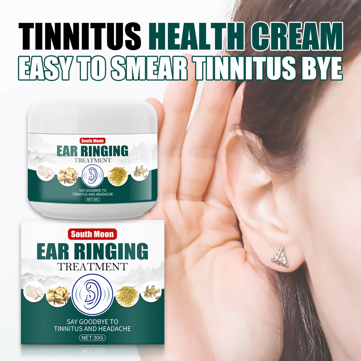 Tinnitus Relief Cream Herbal Ointment For Ear Buzzing, Ear