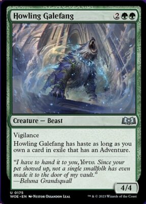 Howling Galefang Light Play, English Magic the Gathering MTG Wilds if Eldraine