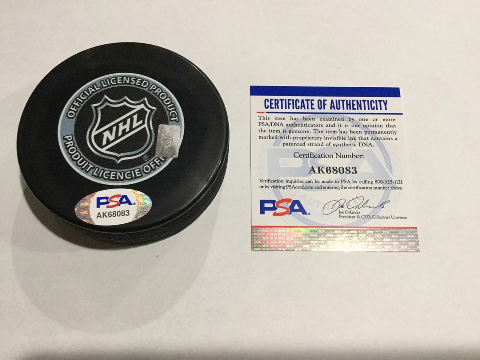 Taylor Hall Signed Autographed Boston Bruins Hockey Puck PSA DNA COA a - Image 2 of 3