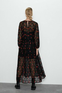 zara floral dress maxi