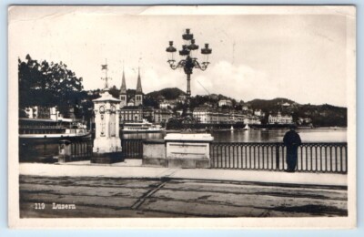 RPPC LUZERN Switzerland 1929 Postcard