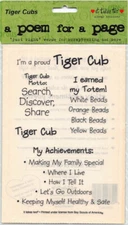 NIP It Takes Two TIGER CUBS A Poem For A Page Boy Scouts Scrapbook Clear Sticker