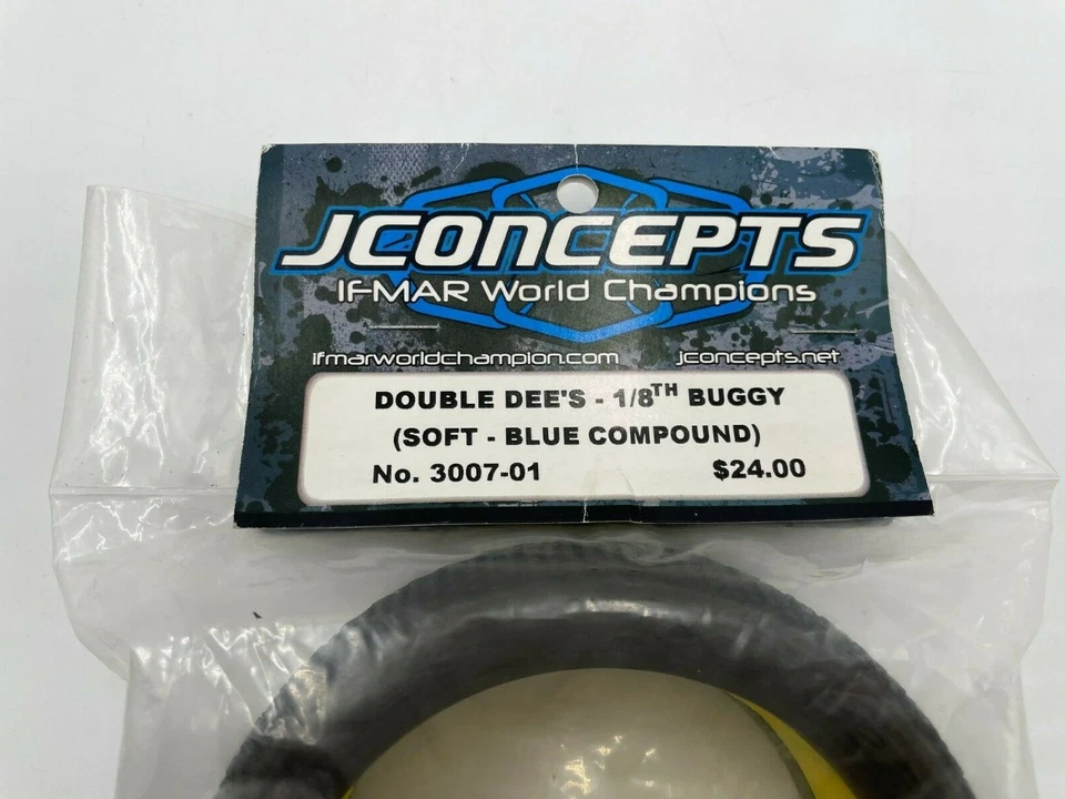 JConcepts 3007-01 Double Dees 1/8 Buggy Tires soft Blue - Image 2 of 4