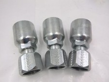 3 Pack Parker 10143-12-12 Crimp Style Hydraulic Hose Fitting Series 43