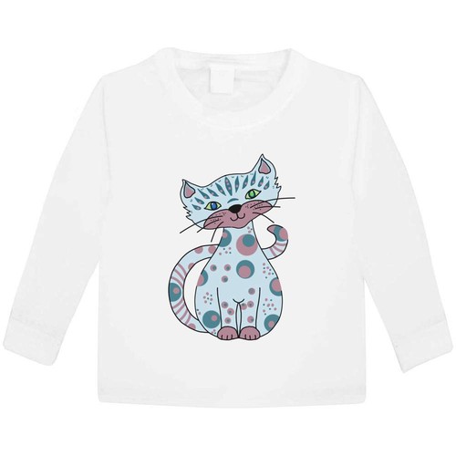 'Cute Cat' Children's / Kid's Long Sleeve Cotton TShirts (KL044192) eBay