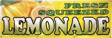2x6 Feet FRESH SQUEEZED LEMONADE Banner Sign Polyester Fabric With Grommets yb
