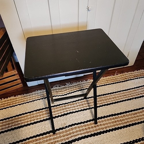 Folding Wood TV Tray Table - Black 19 x 14.5 x 26" Portable Laptop - Picture 4 of 10