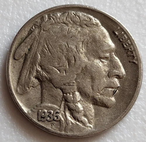 1936 P Indian Head ~ Buffalo Nickel 5c - Philadelphia Mint