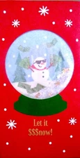 Papyrus Shaky Confetti Snow Globe Money Enclosure Christmas Greeting Card