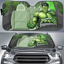 Incredible Hulk Driving Gift For Fans Car Windshield Sun Shade