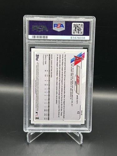 2021 Topps Jo Adell #43.1 PSA 10 GEM MT Rookie RC RARE - Picture 2 of 2