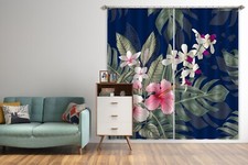 3D Lily Flower Leaves ZHUA507 Photo Curtain Window Blockout Fabric Amy 2023