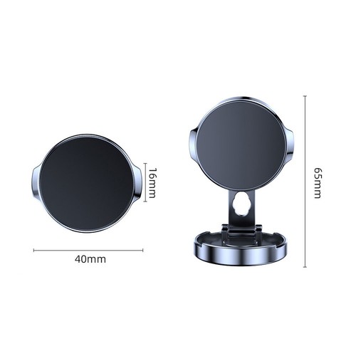 Support de téléphone magnétique de voiture rotatif 360° support de tableau de bord pliant universel support de montage - Photo 10 sur 12