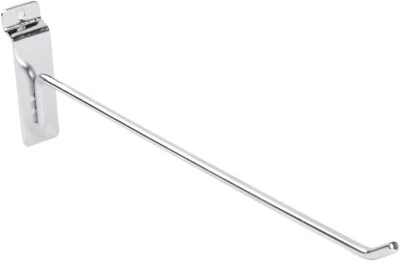 100 Chrome 12" Slatwall Peg Hooks Slat Wall Retail Display 6 mm Diameter Tubing