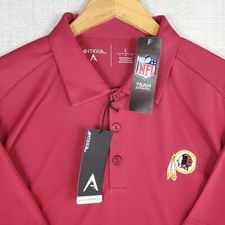 ANTIGUA x REDSKINS NEW Sz Large Mens Polo Shirt Deadstock Burgundy Golf Wicking