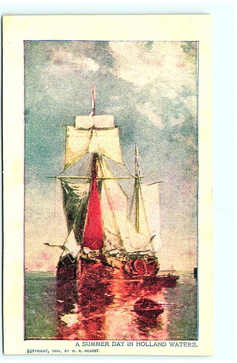S03-9824, A SUMMER DAY IN HOLLAND WATERS, VINTAGE POSTCARD | eBay