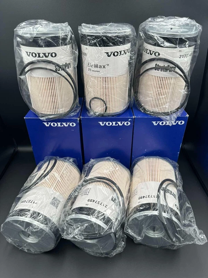 21737499 Filtro de combustible Volvo OEM 25 micras reemplaza 85105380, 85105556 6 piezas Foto 4 de 4