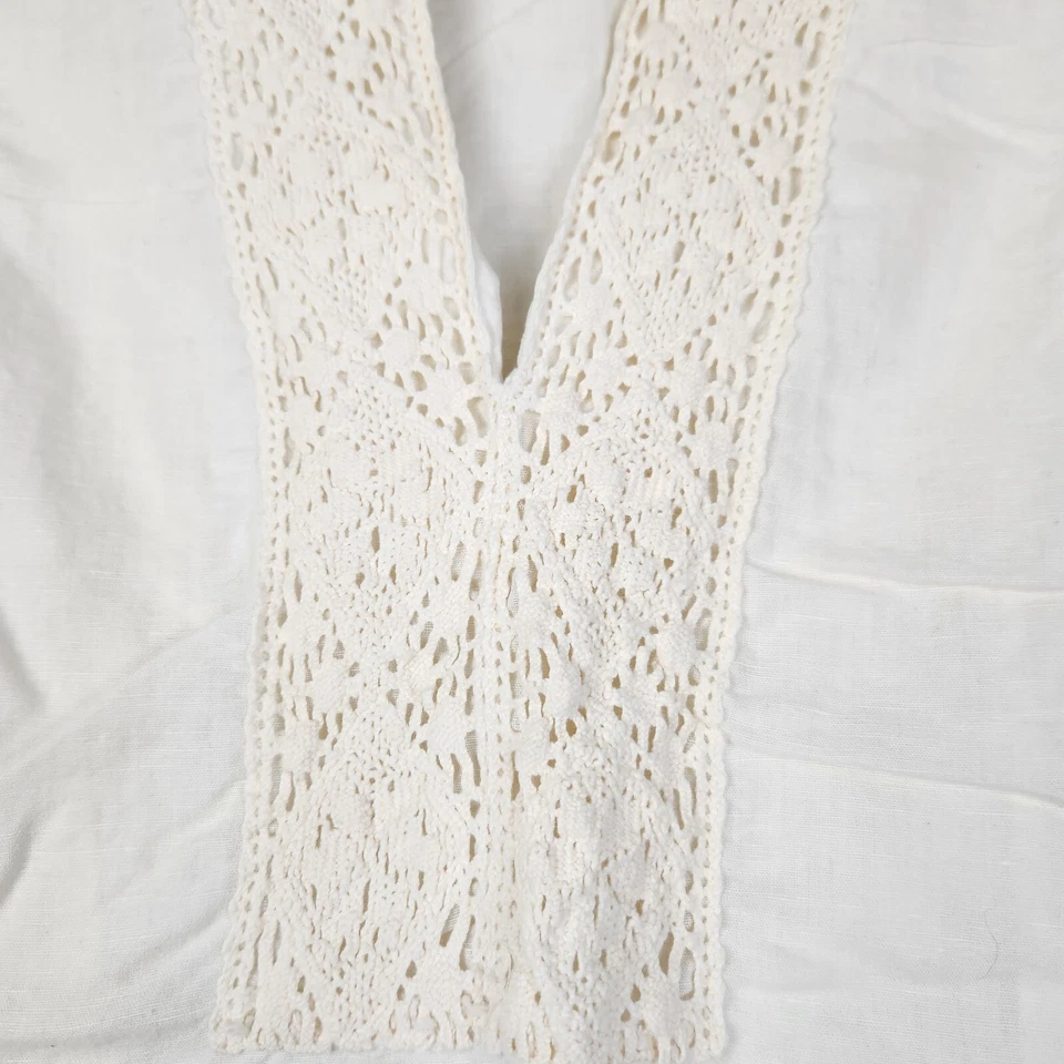 Top Axcess Liz Claiborne para mujer talla 14 blanco arena sin mangas mezcla de lino Foto 2 de 4