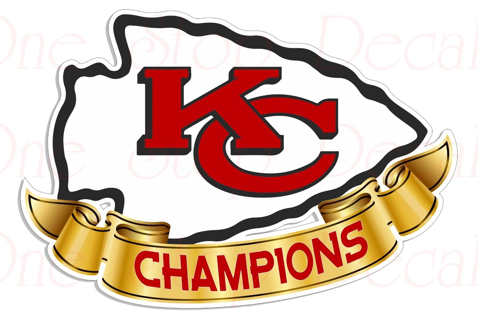 Kansas City Chiefs Champions V1 sport fan decal sticker for car truck boat wall.