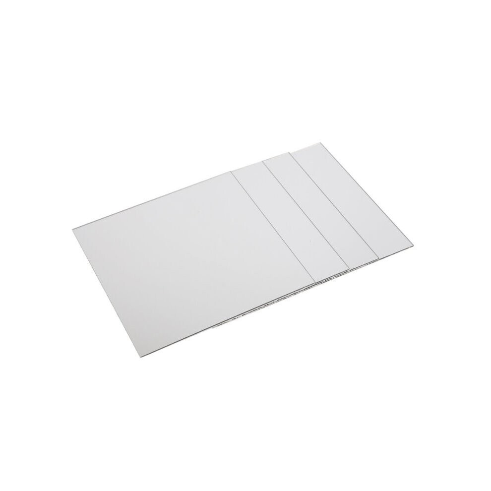 4 X Glass Mirror Tiles Wall Sticker Self Adhesive Square Stick On Art